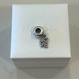 Love *Pandora Charm* with Pink stone